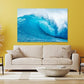 Nature Wall Art Prints - Ocean Forest Mountain Lake Canvas Landscapes - Small to Extra Large Living Room Bedroom Kitchen Bathroom Décor (Blue Ocean Wave, 31L" x 47W")
