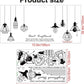 Removable 8pcs Hanging Black Vinyl Chandeliers Wall Sticker Quotes Heart Brightened Wall Decal DIY Peel and Stick Decor for Kids Boys and Girls Bedroom Living Room Studyroom Playroom Classroom