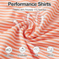 Golf Shirts for Men - Moisture Wicking Short Sleeve Performance Sport Casual Striped Collared Mens Polo Shirt