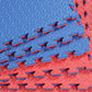 Xspec 1" Extra Thick 48 sq ft Reversible EVA Gym Foam Floor Mat Tiles (24" x 24"), Steel Pattern, 12 pcs, Blue & Red
