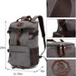 Kalesi Gym Duffle Bag Backpack 4-Way Vintage canvas with Shoes Compartment for travel Sport Hiking laptop (Vintage grey)
