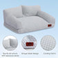 Hollypet Cooling Dog Cat Pet Couch Soft Calming Sofa Bed for Medium Small Cats and Dogs, Gray, 24"x 18"x10"