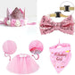 Dog Birthday Party Supplies, Pink Dog Birthday Decorations, Lets Pawty Balloons Banner Hat Bandana Tutu Skirt Outfit for Small Medium Dogs