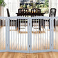 Freestanding Wooden Pet Gate - Foldable Indoor Dog Gate, 80 Inch Wide, 4 Panels, Grey