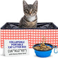 Pet Fit For Life - Vibrant Collapsible Travel Cat Litter Box - Portable, Foldable, Compact Design with Bonus Water Bowl - Ideal for Car & Camping - Reusable, Cats Safe - Coral, (16"x12"x5")
