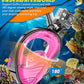QingSong Full Face Snorkel Mask for Adults, Snorkeling Gear with Camera Mount, 180 Degree Panoramic View Snorkel Set Anti-Fog Anti-Leak