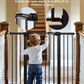Babelio Baby Gate for Doorways and Stairs, 26-40" Auto Close Dog Gate, Easy-Install Pressure Mounted Satey Door, No Drilling Safety Gate for Child and Pets, Pressguard, Black