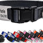 GoTags Personalized Dog Collar with Nameplate, Adjustable Dog Collar with Custom Engraved Slide On Pet ID Tag in Stainless Steel, Silent, No Noise Dog Tag (Charcoal, Small)