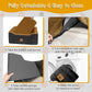 Dog Car Seat for Small/Medium Dogs, Memory Foam Dog Booster Seat, Travel Safety Per Car Seat with Washable Removable Cover, Storage Pockets for Dogs up to 35 lbs(BlackBrown)