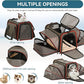 Petsfit Airline Approved Expandable Large Cat Carrier Small Dog Carrier, 17" x 11" x 11" Collapsible Portable Soft-Sided Airplane Pet Carrier Bag with Two Extension, Fit for Outdoor Use