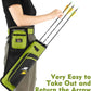SUNYA Archery Hip Quiver for Arrows. Includes 3 Tubes Arrow Holder, Accessories Pockets and Waist Belt. Fit for Compound and Recurve Bow Practice.
