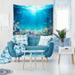 Loccor Underwater World Tapestry Blue Ocean Wall Hanging Under the Sea Coral Reef Wall Tapestry Tropical Fish Tank Undersea Tapestries Marine Wall Art for Bedroom Living Room Dorm Decor 60X40 Inches