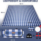 HX&OD Outdoor Picnic Blanket, Extra Large, 80''x60'' Waterproof Foldable Blankets Gingham Picnic Mat for Beach, Camping Grass Lawn Park Accessories Cute Couple Ideas Wedding (Blue, 80”x60”)