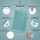 Clever Fox Wellness Planner - Weekly & Daily Health and Wellness Log, Food Journal & Meal Planner Diary for Calorie Counting, Notebook for Medical Condition Tracking, A5-Sized - Aquamarine