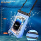 Large Waterproof Phone Pouch Floating, [Double Seals] IPX8 Waterproof Pouch for Beach Vacation Concert, Cell Phone Dry Bag for iPhone Samsung Google All Device Blue