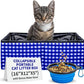 Pet Fit For Life - Vibrant Collapsible Travel Cat Litter Box - Portable, Foldable, Compact Design with Bonus Water Bowl - Ideal for Car & Camping - Reusable, Cats Safe - Blue, (16"x12"x5")