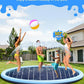 VISTOP Non-Slip Splash Pad for Kids and Dog, Thicken Sprinkler Pool Summer Outdoor Water Toys - Fun Backyard Fountain Play Mat for Baby Girls Boys Children or Pet Dog (107 Inch, Red&Yellow&Green&Blue)