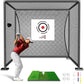 YUNIC Golf Driving Cage with Metal Frame - Choose Standard Hitting Target or Simulator Impact Screen
