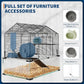 Large Hamster Cage with 7" Deep Tempered Glass Bottom, 3 Tiers Big Hamster Tank with Running Wheel, Hut, Water Bottle, Dish, Rat Cages for Syrian, Dwarf, Gerbils, Mouse, 22.83" x 15" x 21.25"