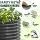 A ANLEOLIFE 8x4x2ft Galvanized Raised Garden Bed Kit, Oval Metal Deep Root Planters for Outdoor Plants Vegetables Flowers Herb, Large Bottomless, 478 Gallon Capacity- Quartz Grey