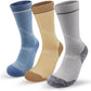 Athletic Socks Moisture Wicking Crew Socks for Men 3 Pairs Running Sport Cushioned Polyester Mid Calf Socks