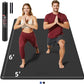 Extra Large Yoga Mat - 72"x35", 72"x48", 78"x57" - Wide TPE Exercise Mat for Home, Stretching, Couples & Family Workouts - 6-12mm Thick, Non-Slip & Waterproof - with Carry Bag and Straps