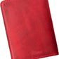 PEGAI Personalized Leather, Passport Holder For Travel | Handmade Passport Wallet Cover Case | Travel Document Holder, Passport Cover for Men, Women, and Family | Pike (Rose)