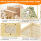 Large Hamster Cage 40", Lockable Sliding Door Gerbil Cage, Dwarf Hamster Cage with Metal Mesh Roof, Mice and Rat Habitat, Chewproof Syrian Hamster Enclosure, (Wooden, 40" L x 20" W x 20" H)
