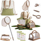 ROBUD Kids Explorer Kit, Bug Catcher Kit with Bag Kit, Outdoor Exploration Set for Camping, Montessroi Toy for Kids Coming Closer to Nature，WRP07