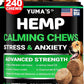 Hemp Calming Chews for Dogs - 240 Treats - Advanced Dog Calming Chews - Anxiety Relief Supplement Treats with Melatonin - Sleep Aid for Separation, Barking, Stress, Hip and Joint Support Made in USA