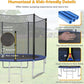 GYMAX Trampoline, 8FT 10FT 12FT 14FT 15FT 16FT Recreational Trampolines w/Safety Enclosure Net & Ladder - ASTM Certificated, Outdoor Trampoline for Kids and Adults