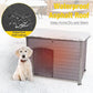 Aivituvin Dog House with Insulated Liner, Outdoor Indoor Weatherproof Dog House for Winter, Suitable for Small & Medium & Large Dogs with Unique All-Around Iron Frame(Grey)