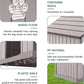 DRATO Indoor Outdoor Waterproof Dog House,PP Material,Puppy Shelter with Air Vents and Elevated Floor,Sturdy Dog Kennel for Small to Large Sized Dogs, Easy to Assemble (Gray, 38.62×36.26×38.07 Inches)