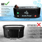 XLarge Oval Professional Ice Bath Tub-230 Gallon Inflatable Cold Plunge- Portable Lightweight Easy to Set Up for Full Cold Water Immersion, Faster Recovery (Black, Extra Large Ice Bath (75x34x26)