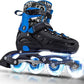 Inline Skates for Kids and Adult, Adjustable Fun Illuminating Skates for Girls, Boys, Women and Men Outdoor and Indoor, Beginner