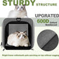 Cat Carrier 18x11x11 Top Load Soft Pet Travel Bag Over 15 lbs, Collapsible Small Dog Puppy Crate 10 Pounds, Small Animal Rabbit Kennel Carrying Case, Kitten Mesh Cage Medium Cat Under 25 Grey