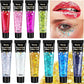 10 Colors Body Glitter,Face Glitter Makeup for Kids Women,Sparkly Chunky Hair Glitter for Eye Lip Hair Nails,Mardi Gras Glitter Makeup Face Paint,Singer Concerts Disco Rave Festival Accessories