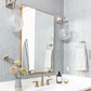 27x36 Inch Orange Gold Bathroom Mirror for Wall, Aluminum Frame Rectangle Rectangular Vanity Mirror, Modern Large for Bedroom, Living Room, Horizontal or Vertical