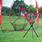 7'×7' Baseball Softball Practice Net,Baseball Backstop,with Batting Tee,Ball Caddy,for Hitting Pitching Batting Catching with Bow Frame,Bonus Strike Zone,Portable and Foldable
