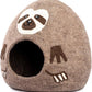 Luxurious Eco-Friendly Merino Wool Cat Cave Bed Sloth - Foldable Hideaway Pod for Indoor Cats - Premium Felt Kitten Beds - Covered Cat House for Ultimate Cozy Comfort by Woolygon