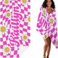 JML Personalized Beach Towel with Name, Custom Flower Beach Towel, Customized Microfiber Pool Towel, Quick Dry & Absorbent Swim Towel for Adult,Anniversary, Birthday, Summer Holiday,Vacation