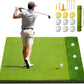 Heavy-Duty 5x4FT Golf Hitting Mat – Dual Turf Design Simulates Fairway & Rough for Real Course Feel, Indoor/Outdoor Practice Mat for Full Swing & Chipping Training, Easy Carry Strap