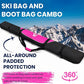 Ski Bag and Ski Boot Bag Combo-Padding Skis Bag for Air Travel,Water Proof Ski Boot Bag Fits for Skis Up to 200 CM and Boots Up To Size US13,Adults Ski Travel Bag