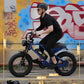 Qlife Electric Bike for Adults-1500W Peak Motor 20" Fat Tires 28MPH(Unlock to 35MPH) EBike Moped, 624-1248Wh Removable Battery Bicycle, with Dual Suspension & Brakes Motorcycle, 7-Speed,Spark