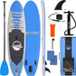 SereneLife Inflatable Stand Up Paddle Board with Premium SUP Accessories – Wide Stable Design with Non-Slip EVA Deck Pad for Adults and Youth of All Skill Levels, 350 lbs Capacity