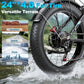 6000W Dual Motor Electric Bike for Adults - 58V Max-Output 1856Wh Fast Ebike with 47 MPH,Up to 105 Miles,24" Fat Tire Hydraulic Disc Brake Electric Bicycle,Off-Road Snow Mountain Commuter E-Bike