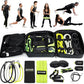 Ex Kit Home Gym Equipment with Carry Bag - 10Pcs Resistance Bands Kit with Handles, Door Anchor, Jump Rope, Booty Bands & More – Full Body Workout Bands Set for Strength, Cardio & Flexibility