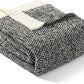 Snuggle Sac Heather Black Throw Blanket for Couch, Reversible Super Soft Micorfiber Blankets Dupes Warm Cozy Knit Fuzzy Plush Throws for Sofa, Bed, Heather Black, 50x60 inches