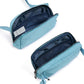 ODODOS Unisex Mini Belt Bag with Adjustable Strap Small Fanny Pack for Workout Running Traveling Hiking, Steel Blue