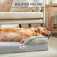 FURTIME Orthopedic Dog Bed for Small Dogs - Waterproof Dog Sofa Beds Small, Supportive Foam Pet Couch Bed with Removable Washable Cover, Waterproof Lining and Nonskid Bottom, Light Grey